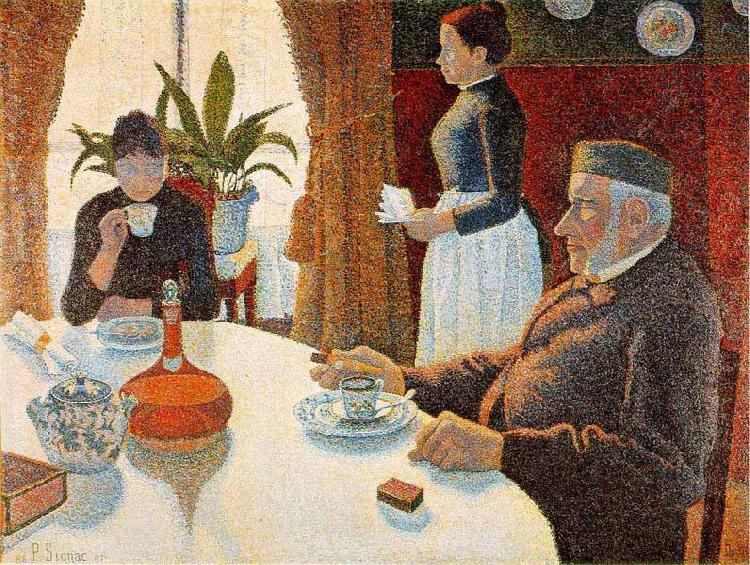 Paul Signac Breakfast, oil painting picture